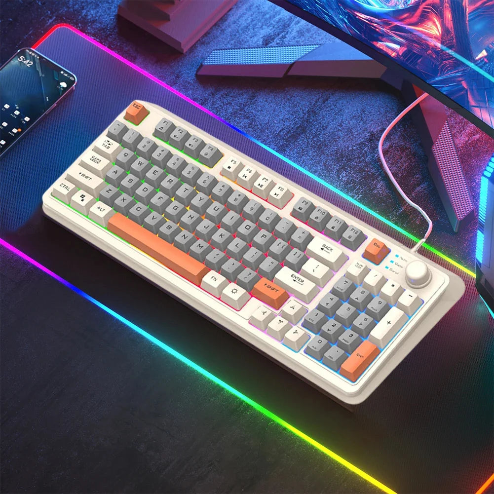 Retro LED Gaming Keyboard